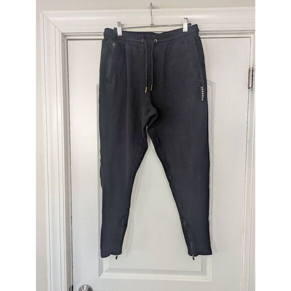 Youngla Jogger Sweatpants‎ women's size Large black zipper ankle - Picture 1 of 7